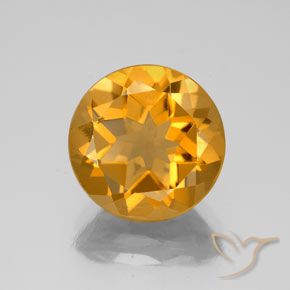 4.35ct Natürlicher Tiefes Orange-Gold Citrin, Runden, VS