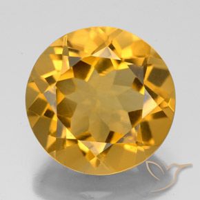 5.28ct Natürlicher Dunkelgolden Citrin, Runden, VS