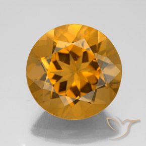 7.69ct Natürlicher Orange-Gold Citrin, Runden, VS