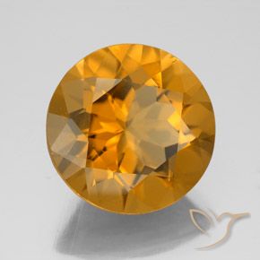 9,17 ctw natürlicher Orange-Gold Citrin, Runden, VS