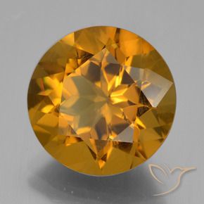 9,17 ctw natürlicher gold-braun Citrin, Runden, VVS