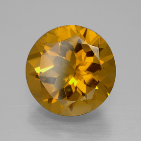 8,56 ctw natürlicher goldener Citrin, Rundschliff, VS