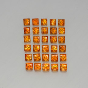  ct natürliche orangefarbener Citrin-Edelsteine, Quadrat, VVS-VS