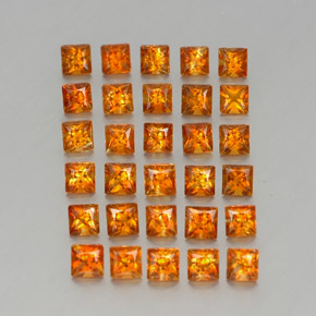  ct natürliche orangefarbener Citrin-Edelsteine, Quadrat, VVS-VS