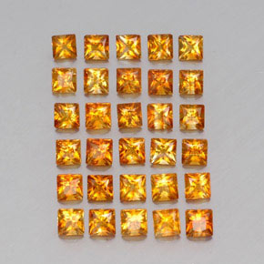 3.66 ct natürliche Golden Citrin-Edelsteine, Quadrat, VVS-VS