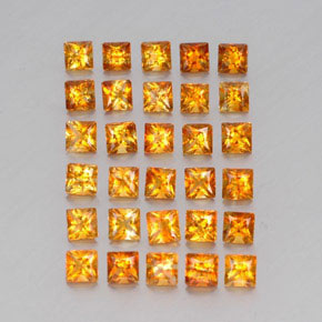 3,60 ct natürliche goldener Citrin-Edelsteine, Quadrat, VVS-VS