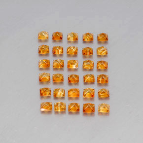 3,60 ct natürliche goldener Citrin-Edelsteine, Quadrat, VVS-VS
