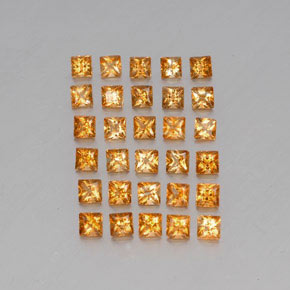 3,57 ct natürliche gelber Citrin-Edelsteine, Quadrat, VVS-VS