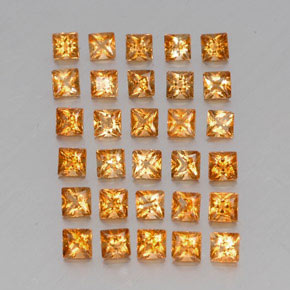 3,57 ct natürliche gelber Citrin-Edelsteine, Quadrat, VVS-VS