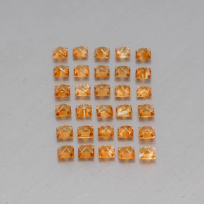 3,57 ct natürliche gelber Citrin-Edelsteine, Quadrat, VVS-VS