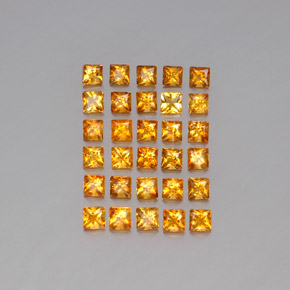  ct natürliche gelber Citrin-Edelsteine, Quadrat, VVS-VS
