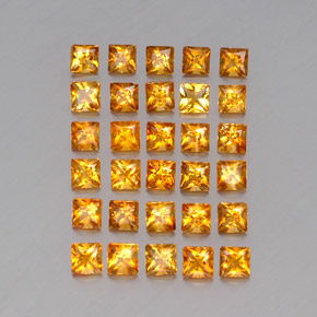  ct natürliche gelber Citrin-Edelsteine, Quadrat, VVS-VS