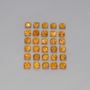  ct natürliche gelber Citrin-Edelsteine, Quadrat, VVS-VS