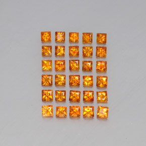  ct natürliche orangefarbener Citrin-Edelsteine, Quadrat, VVS-VS
