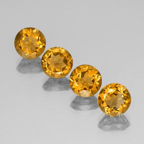  ct natürliche Gold Citrin-Edelsteine, Rundschliff, VVS-VS