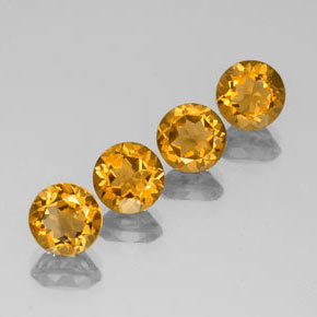  ct natürliche Gold Citrin-Edelsteine, Rundschliff, VVS-VS