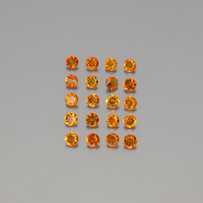  ct natürliche orangefarbener Citrin-Edelsteine, Rundschliff, VVS-VS
