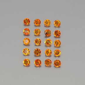  ct natürliche orangefarbener Citrin-Edelsteine, Rundschliff, VVS-VS