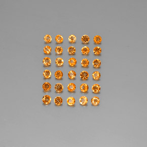  ct natürliche orangefarbener Citrin-Edelsteine, Rundschliff, VVS-VS