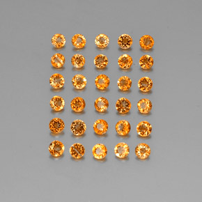  ct natürliche orangefarbener Citrin-Edelsteine, Rundschliff, VVS-VS