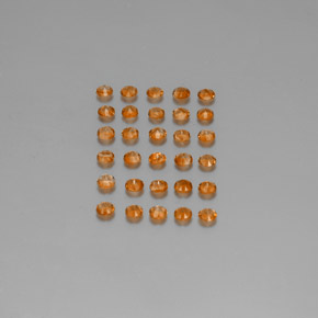  ct natürliche orangefarbener Citrin-Edelsteine, Rundschliff, VVS-VS