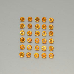  ct natürliche orangefarbener Citrin-Edelsteine, Rundschliff, VVS-VS