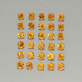  ct natürliche orangefarbener Citrin-Edelsteine, Rundschliff, VVS-VS
