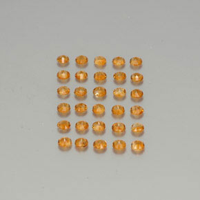  ct natürliche orangefarbener Citrin-Edelsteine, Rundschliff, VVS-VS