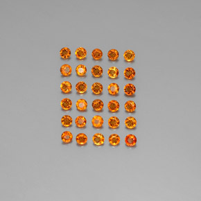  ct natürliche orangefarbener Citrin-Edelsteine, Rundschliff, VS-SI