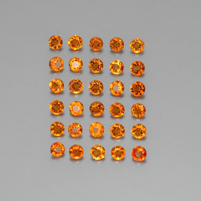  ct natürliche orangefarbener Citrin-Edelsteine, Rundschliff, VS-SI