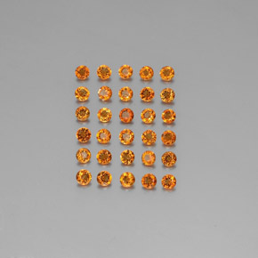  ct natürliche Gelb Orange Citrin-Edelsteine, Rund Schliff, VVS-VS