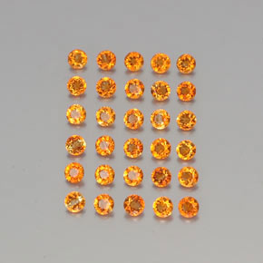  ct natürliche orangefarbener Citrin-Edelsteine, Rundschliff, VVS-VS