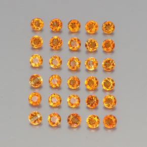  ct natürliche orangefarbener Citrin-Edelsteine, Rundschliff, VVS-VS