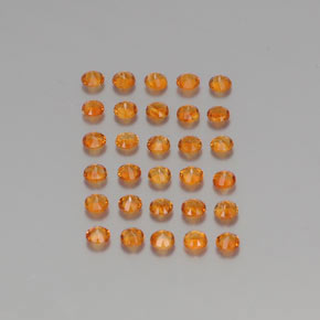  ct natürliche orangefarbener Citrin-Edelsteine, Rundschliff, VVS-VS