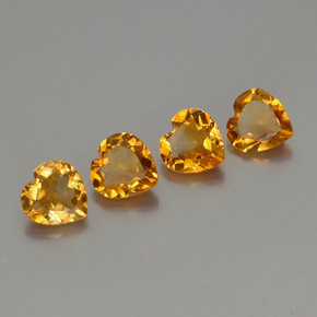 3,95 ct natürliche goldener Citrin-Edelsteine, Herzform, VS