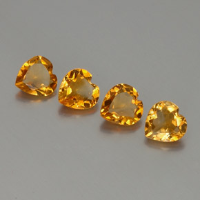 3,95 ct natürliche goldener Citrin-Edelsteine, Herzform, VS