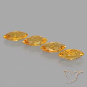 4.43ctw Natürlicher Tiefes Orange-Gold Citrin, Marquise, VVS-VS