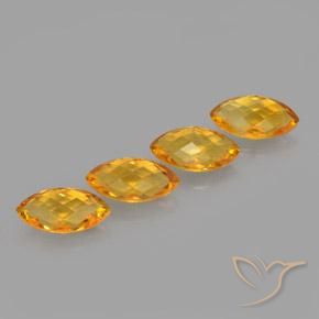 4.43 ct natürliche Tiefes Orange-Gold Citrin-Edelsteine, Marquise, VVS-VS