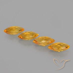 4.43 ct natürliche Tiefes Orange-Gold Citrin-Edelsteine, Marquise, VVS-VS