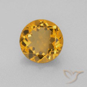 9,17 ctw natürlicher Orange-Gold Citrin, Runden, VS