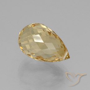 9,17 ctw natürlicher Gold-Orange Citrin, Briolette, VVS