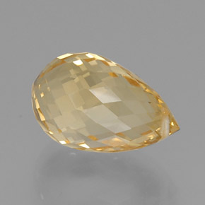 9,84 ctw natürlicher goldener Citrin, Briolette, VVS