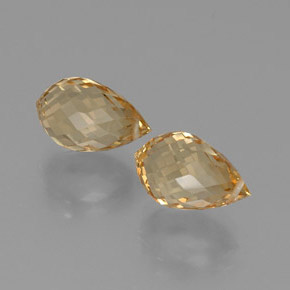8.48 ct natürliche hellgolden Citrin-Edelsteine, Briolette, VVS