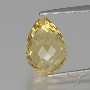 9,17 ctw natürlicher Golden Citrin, Briolette, VS
