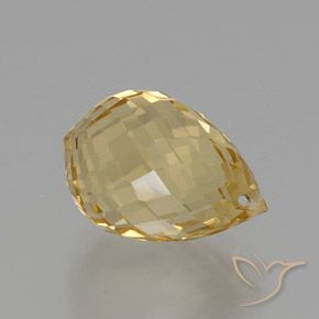 9,17 ctw natürlicher Golden Citrin, Briolette, VS
