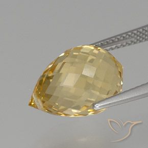 9,17 ctw natürlicher Golden Citrin, Briolette, VS