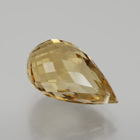 6,52 ctw natürlicher goldener Citrin, Briolette, VVS