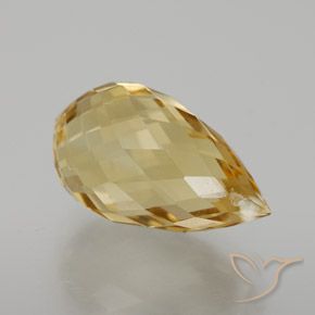 9,17 ctw natürlicher gold-orange Citrin, Briolette, VVS-VS