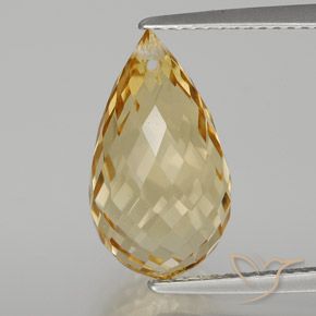 6.56ct Natürlicher Golden Citrin, Briolette, VVS