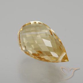 9,17 ctw natürlicher Golden Citrin, Briolette, VVS